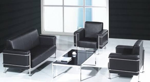 現代皮質辦公沙發(fā)